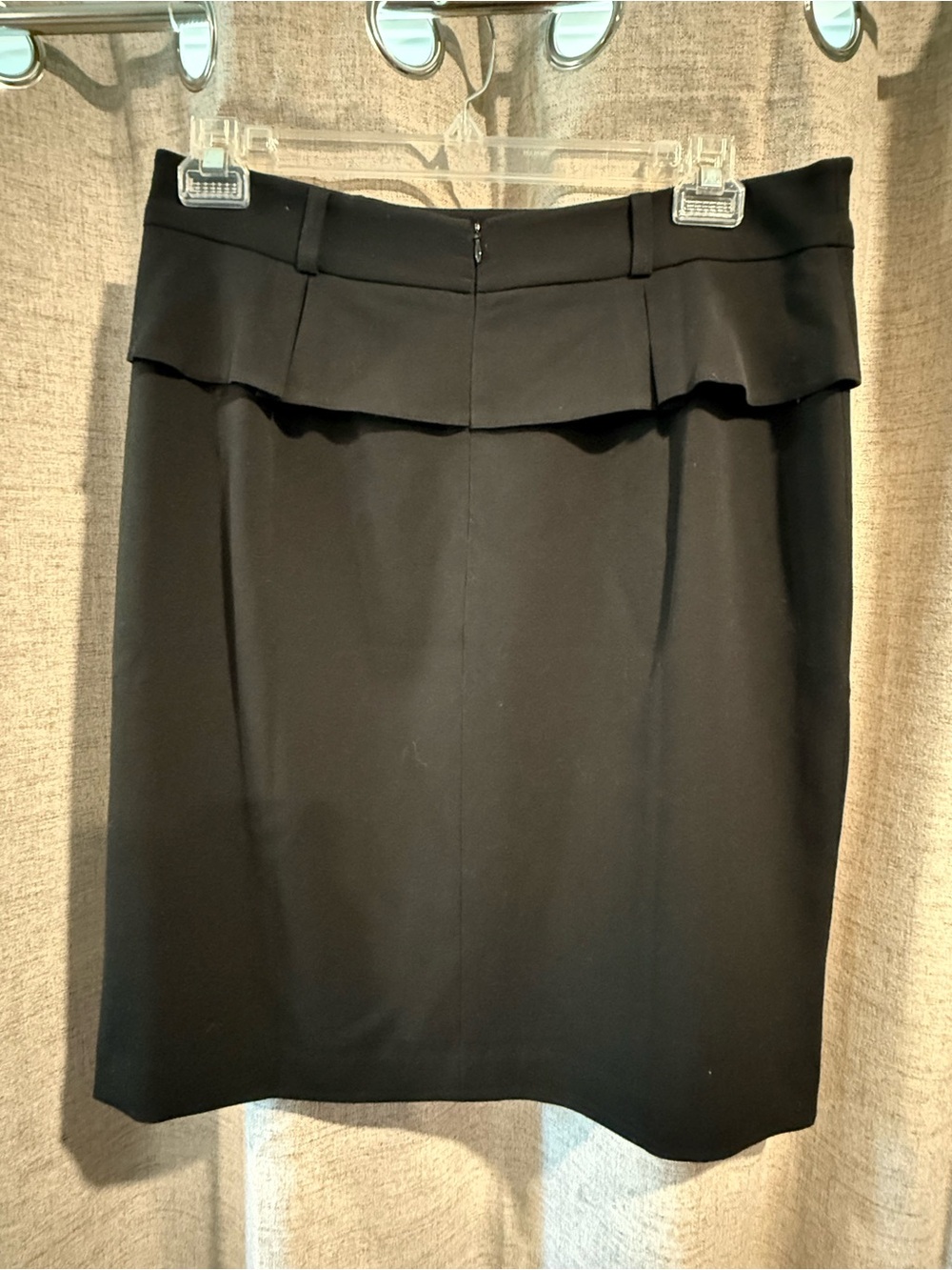 Grace Elements Black Ruffle-Waist Pencil Skirt